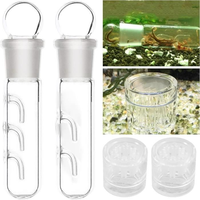 Lot De 4 Pièges Planaires À Escargots Pour Aquarium 2 Trous, 3 Trous, Verre Planaria, 8 Trous