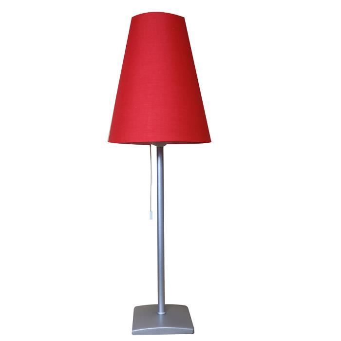 AMBIANCE LUMI lampe à abat-jour rouge