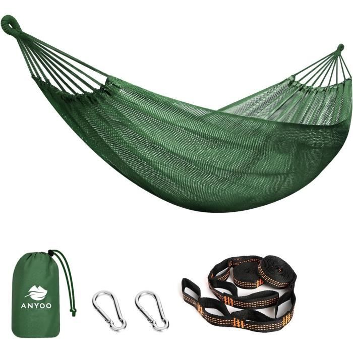 Hamac Portable avec Support en Acier Solide et Sangles pour Arbre
