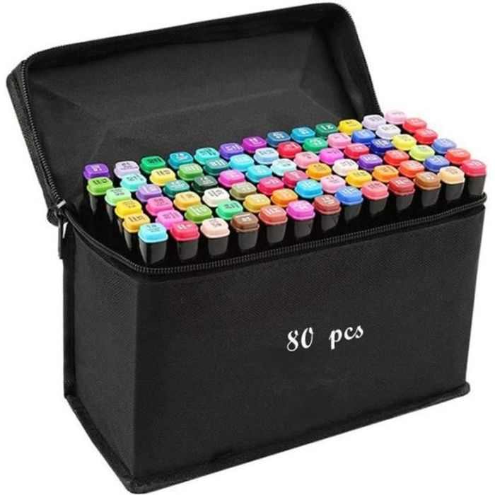 Trousse avec feutre et crayon de couleurs - Cdiscount