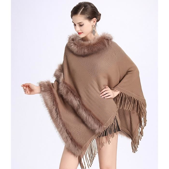 Poncho fausse fourrure new arrivals femme