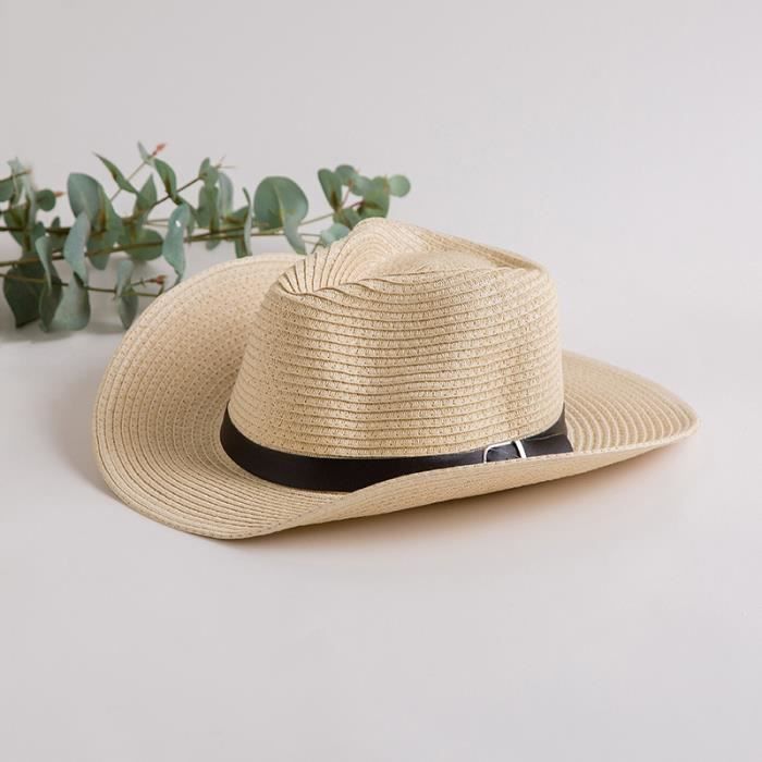 Chapeau cowboy paille homme clearance