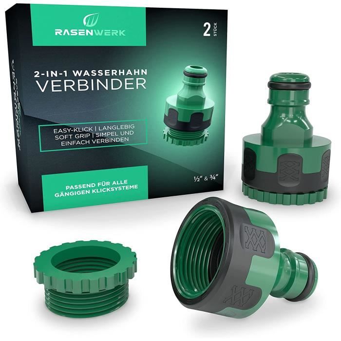2 Pièces Robinet Pour Tonneau à Eau 3/4 Pouce Plastique - Pour Récupérateur Eau De Pluie Jardin