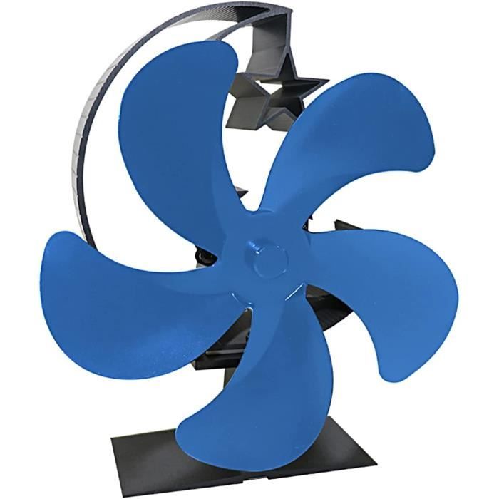 Ventilateur pour poêle à bois Fonctionnement silencieux 5 pales