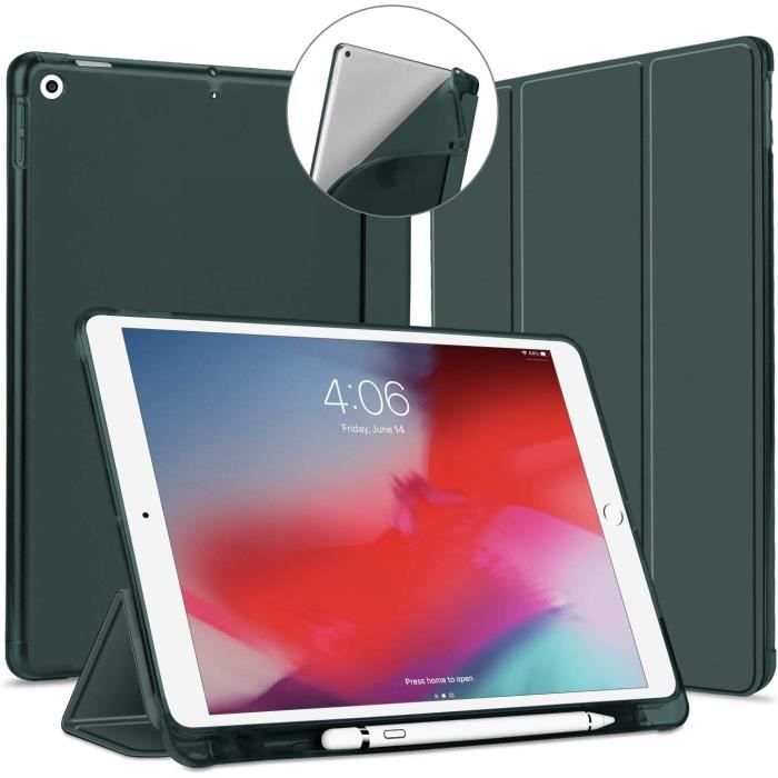 Étui smart cover pour iPad avec porte-stylet - Noir