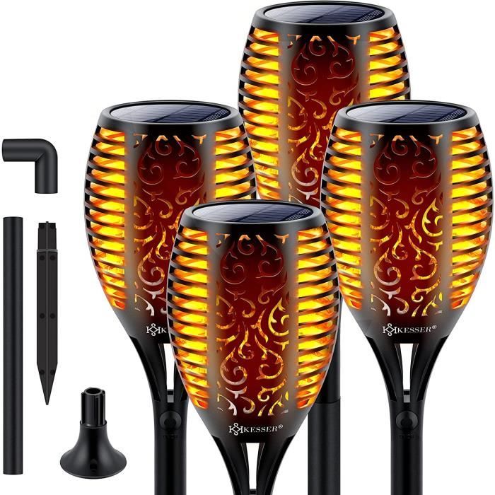 Lampe Solaire De Jardin, 4 Pièces LED Lumière Solaire Feux D'artifice