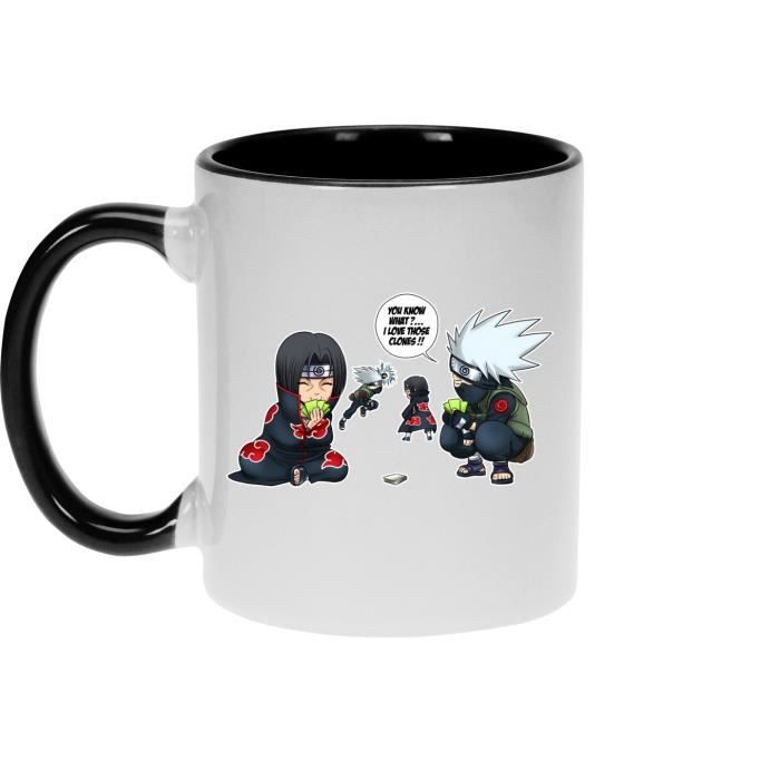 Mug Manga Parodie Naruto Shippuden Itachi Et Kakashi Traduction Anglais Mug Noir 30 Cl Achat Vente Bol Cdiscount