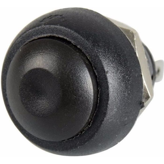 10x 1a v/DC 250V noir loquet sur OFF mini torche interrupteur bouton poussoir BB