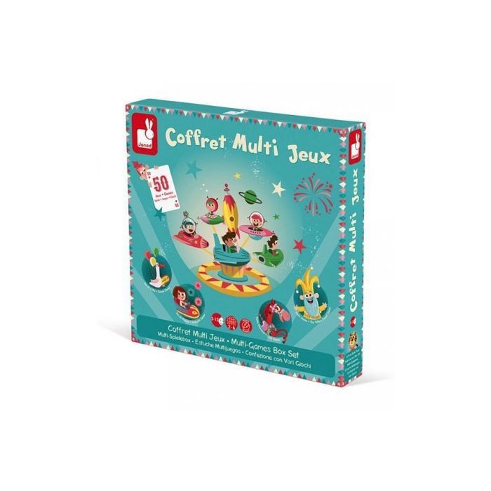 Coffret multi jeux carrousel - JANOD - J02742 - Bleu - Carton - Dès 5 ans
