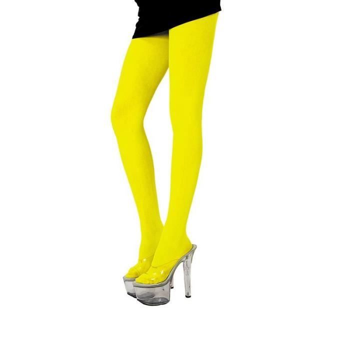 Collant Jaune fluo Adulte Femme Ext rieur Cdiscount Jeux