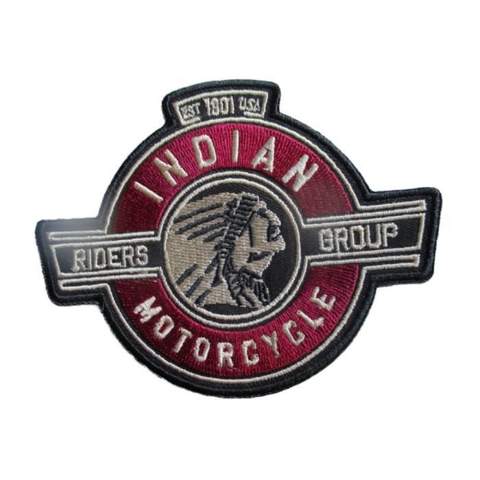Patch thermocollant - Riders Group - Indian Motorcycle - 10x8cm - Rouge ...