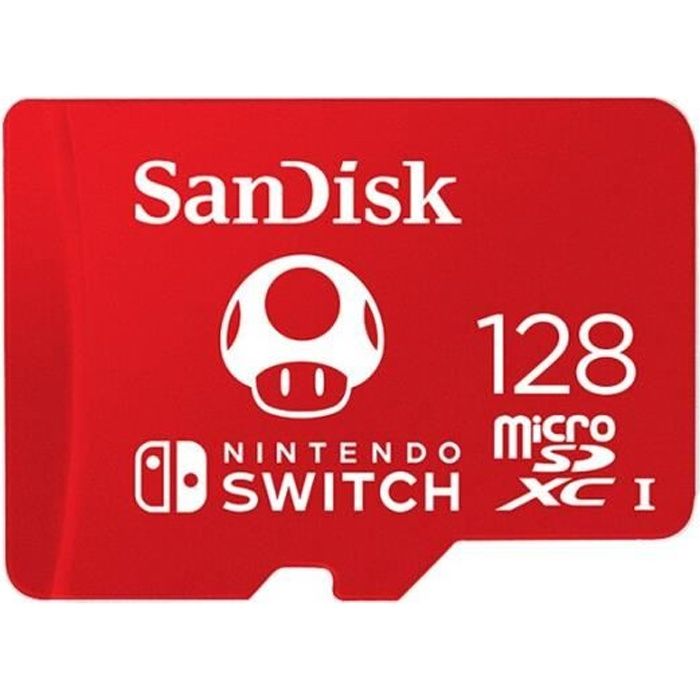 Sandisk - SanDisk – carte mémoire micro sd 256 go-128 go pour Nintendo  Switch, extension compatible avec le jeu sur le thème [CDE99E5] - Carte SD  - Rue du Commerce