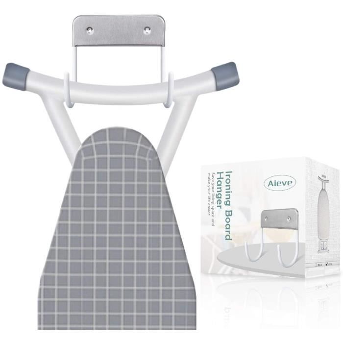 Support Mural Pour Planche à Repasser En Acier Inoxydable - 2 Crochets Amovibles - Pour Tables En T Ou En Y