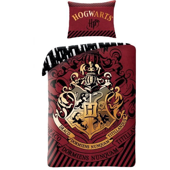 Parure de couette enfant coton Harry Potter Blason Poudlard