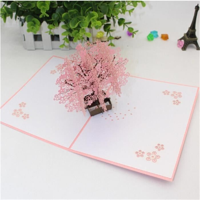 3d Amoureux Fleurs De Cerisier Carte De Voeux Noel Anniversaire Nouvel An Invitation Fournitures De Vacances Achat Vente Faire Part Invitation 3d Amoureux Fleurs De Cdiscount