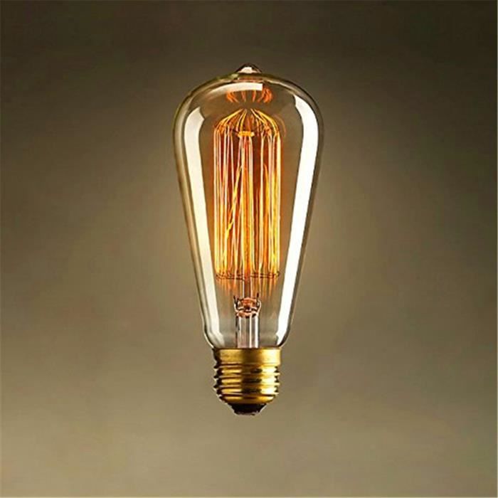 E27 60W Ampoule Edison Incandescent Bulb 220V ST64 Retro Cdiscount Maison