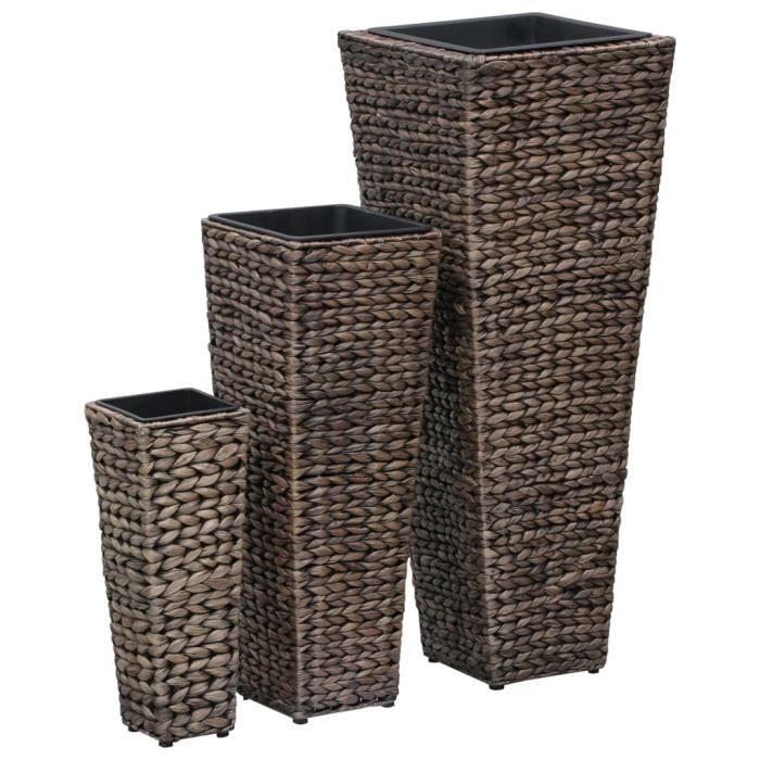 vidaXL Lits surélevés 3 pcs Jacinthe d'eau - vue 2