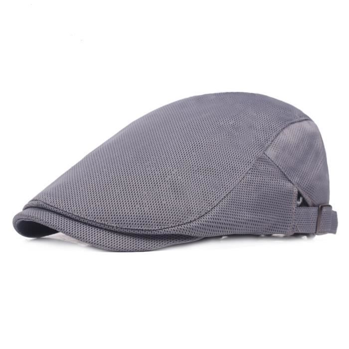 Casquette Plate Gatsby Été Lin Respirante 8 Panneaux – Grandes Têtes M/L à XL/XXL – Légère & Confortable – TOP-EX