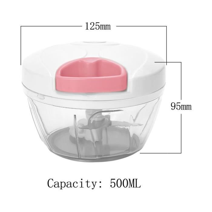 YUXIE Presse-ail Manuel Multifonction 2 En 1 En Acier Inoxydable Rose