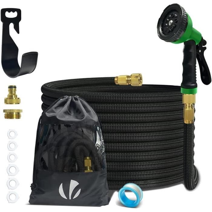 Tuyau D'arrosage Extensible 30 M - 10 Modes De Pulvérisation - Flexible Et Anti-fuite Avec Accessoires