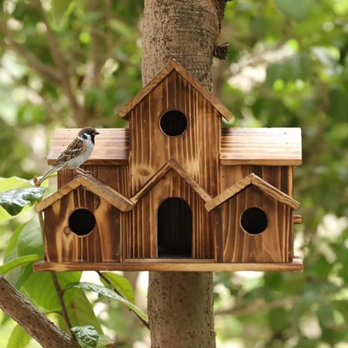 ⭐🏅maison oiseaux Nichoir en bois Extérieur Maisons D'oiseaux