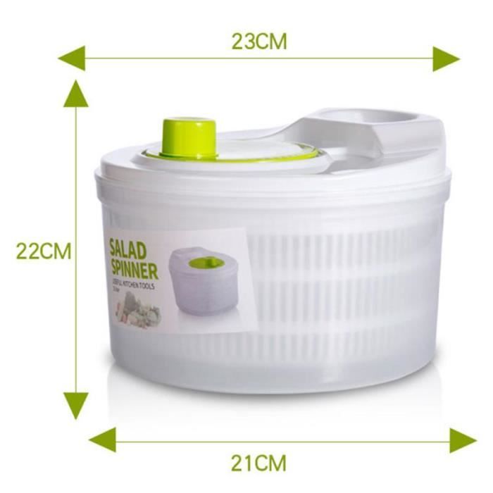 Panier à Laver Les Légumes Tournant - Passoire Escargot Pour Salade, Fraises, Tomates - Accessoire Cuisine Pratique