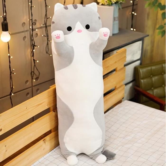 Oreiller Chat Ailé Géant – 110 Cm – Peluche Ultra Douce – Cadeau Câlin Pour Tous âges