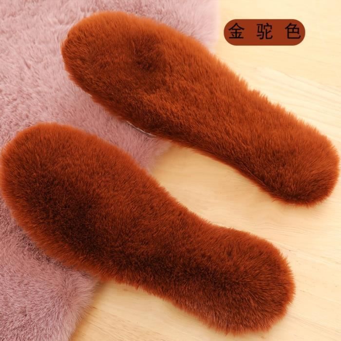 Semelles Chauffantes D'hiver En Fourrure - Extra épaisses En Mousse De Latex - Pour Homme Et Femme - Coupe Confort