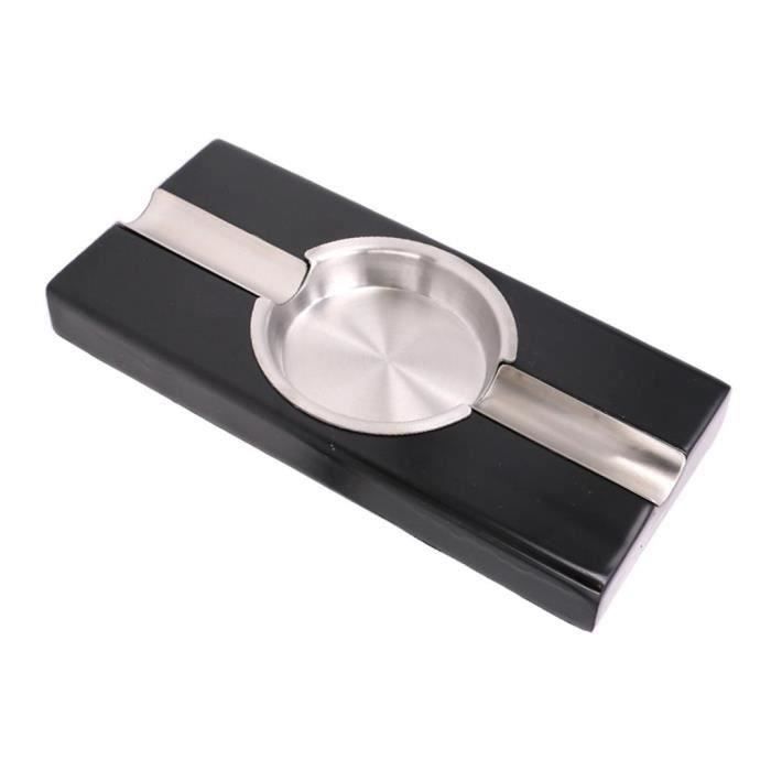 Cendrier à Cigares GERMANUS Cera - Céramique Noir Portable - Pour Extérieur Et Intérieur