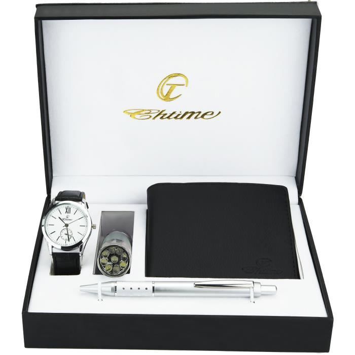 Coffret Cadeau Homme Montre Joliment Emballé + Lunettes De Soleil