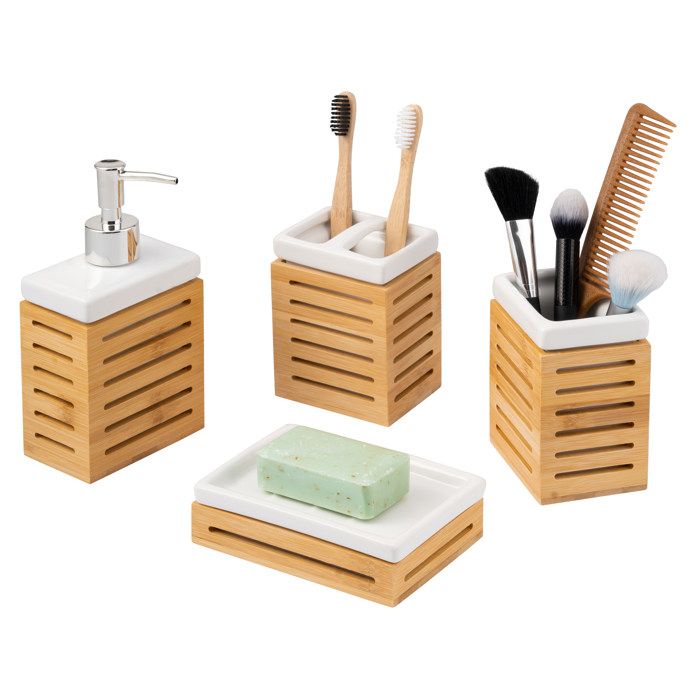 Set Salle De Bain Piazza 2 Pièces - Porte-papier Toilette + Brosse WC Avec Rechange - Acier Inoxydable Mat