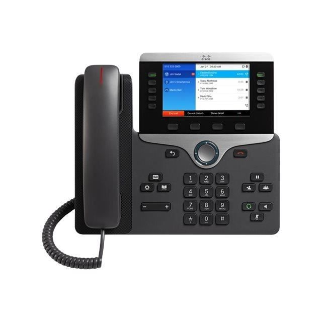 Téléphone VoIP CISCO IP Phone 8851 - Noir - 5 lignes - USB - Intelligent Proximity