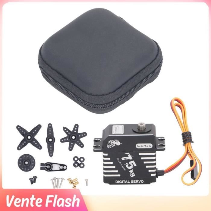 Servo Direction Numérique 75 Kg – 180° – Etanche – Engrenage Métal – 25T – Pour RC 1/10, 1/8, 1/5 – #911