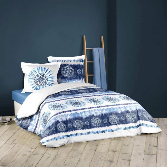 CDaffaires Parure de couette 240 x 220 cm + taies 100% coton bloomabella