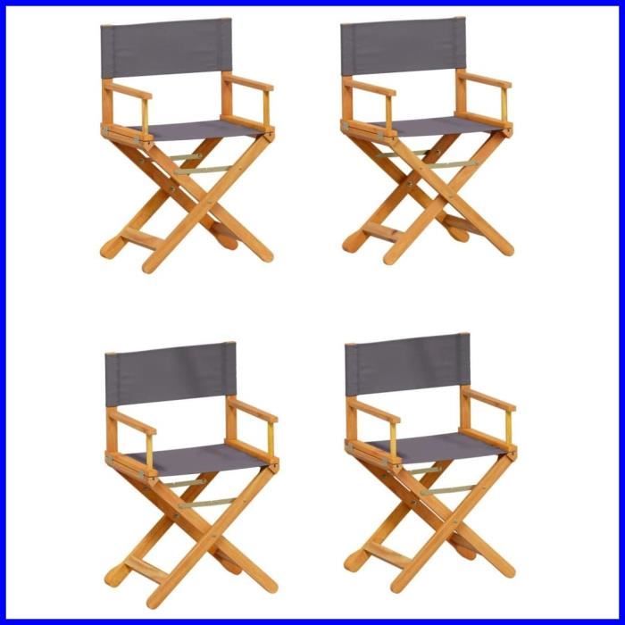 Chaises de réalisateur pliables lot de 2 gris foncé tissu - Chaise De Jardin - Chaise Pliante - Mobilier De Jardin - Chaise Extérieure - Acacia Chaises de réalisateur pliables lot de 2 gris foncé tissu - Chaise De Jardin - Chaise Pliante - Mobilier De Jardin - Chaise Extérieure - Acacia