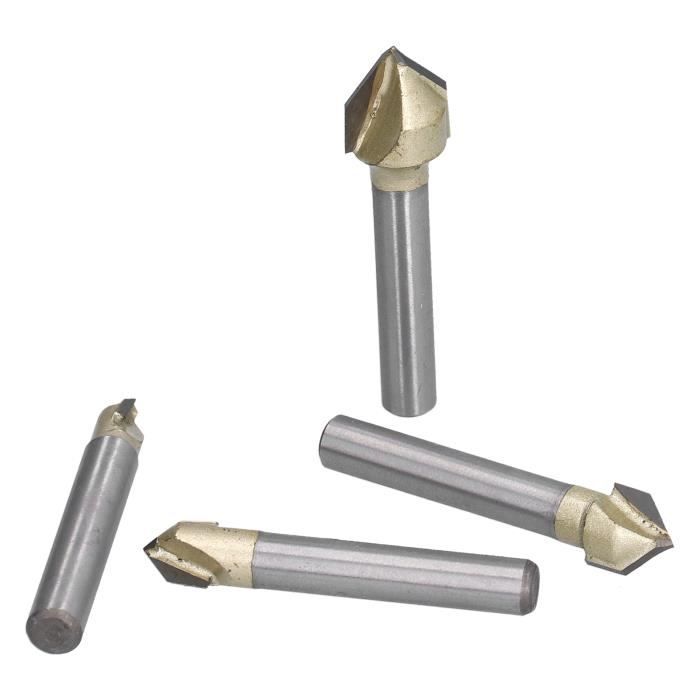 Lot De 3 Fraises à Bois BIGP - 8mm 45° Lock Mitre - Pour Tenons Et Rainures - 1-3/8", 1-1/2", 2"