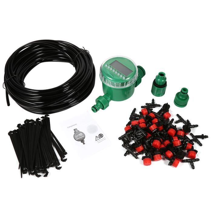 Kit D'Arrosage Goutte-à-Goutte 104 Pièces - 20 M De Tuyau, Buses 360°, Irrigation Automatique Jardin
