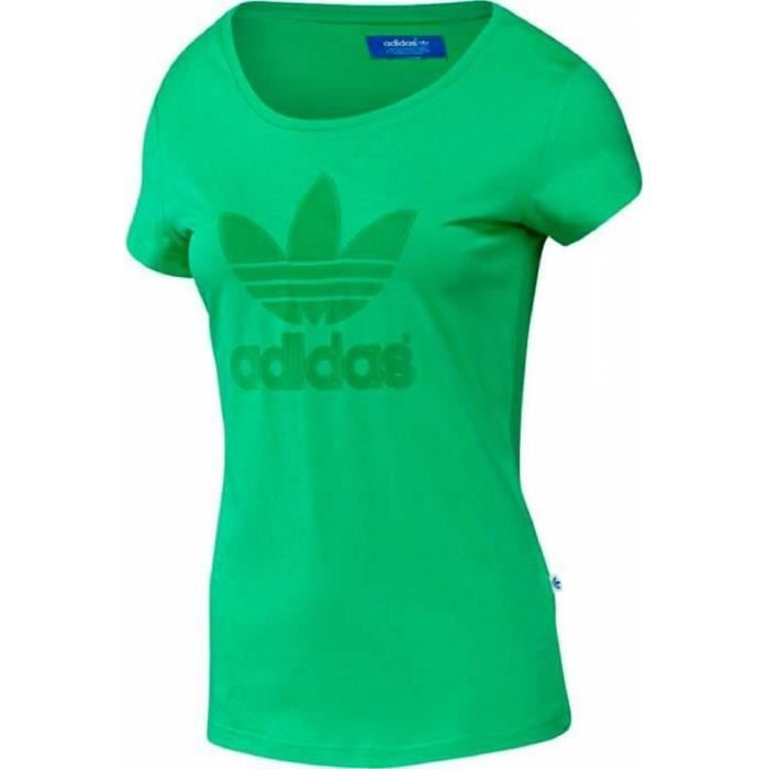 T shirt adidas femme vert clearance