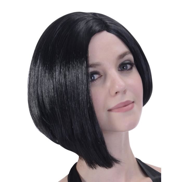 Perruque courte carr plongeant asym trique femme Cdiscount Jeux