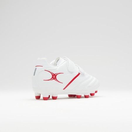 Chaussure de rugby - Garçon - GILBERT - SIDESTEP X20 - Blanc/Rouge - Taille 33 - Crampons moulés Chaussure de rugby - Garçon - GILBERT - SIDESTEP X20 - Blanc/Rouge - Taille 33 - Crampons moulés