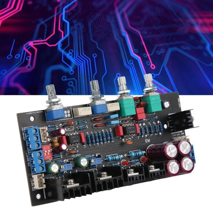 Carte Préampli HiFi Classe A - Contrôle Tonalité 4 Boutons (Aigus, Médiums, Basses, Volume) - Module Numérique