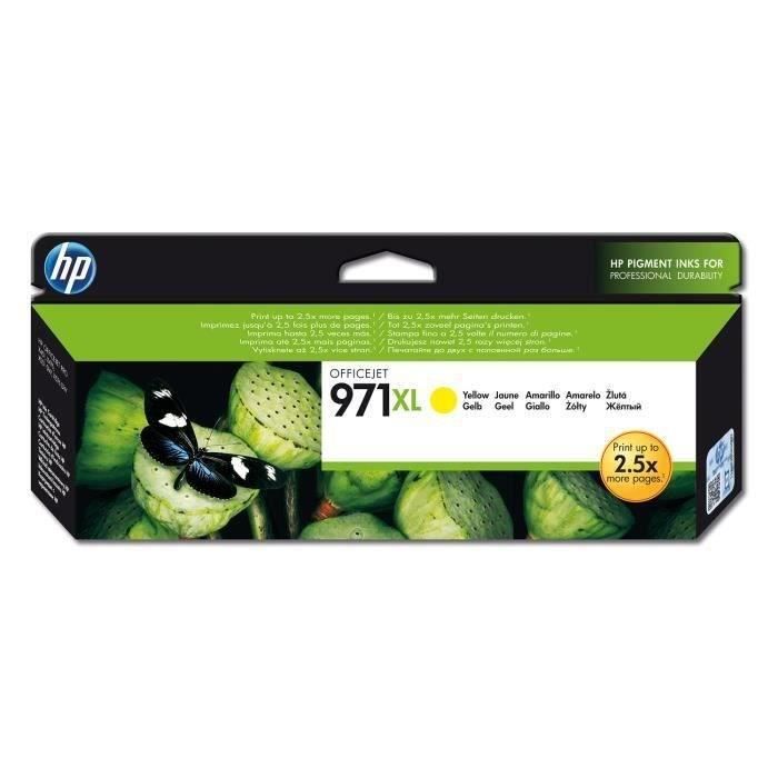 HP 971XL Cartouche dencre jaune grande capacité  authentique (CN628AE) pour HP Officejet Pro X451/X476/X551/X576