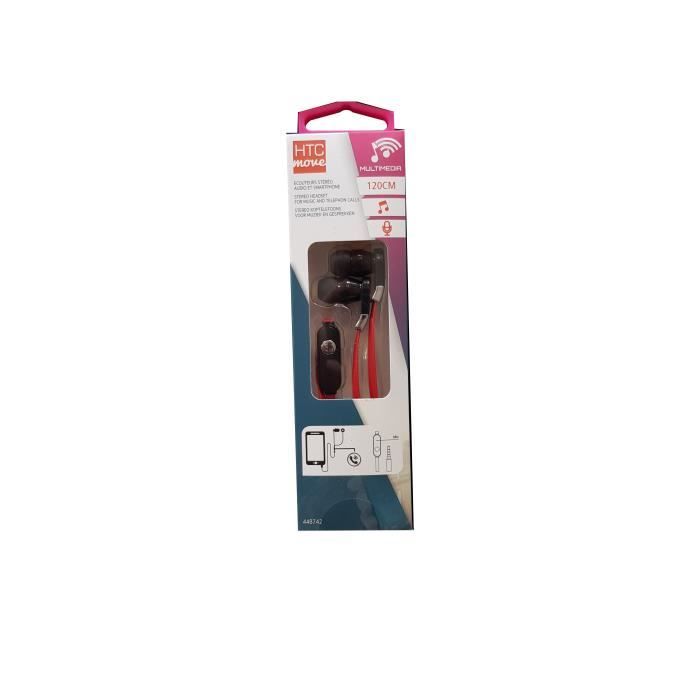 Ecouteurs HTC Smartphone avec micro et Filaire Intra auriculaire