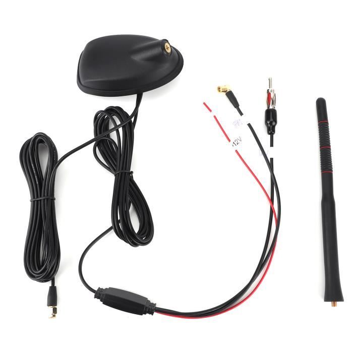 HURRISE antenne DAB + GPS + FM Antenne de voiture DAB + GPS + FM support de  toit supérieur amplifié actif étanche à la - Cdiscount Auto