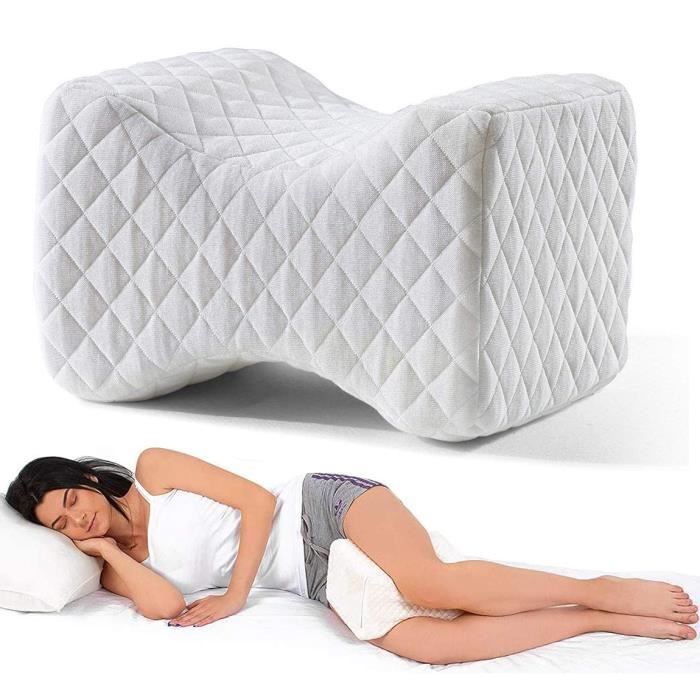 Oreiller de Jambe Coussin pour Genoux de Mousse de Mémoire pour Un Sommeil  Ergonomique Soulage Les Douleurs