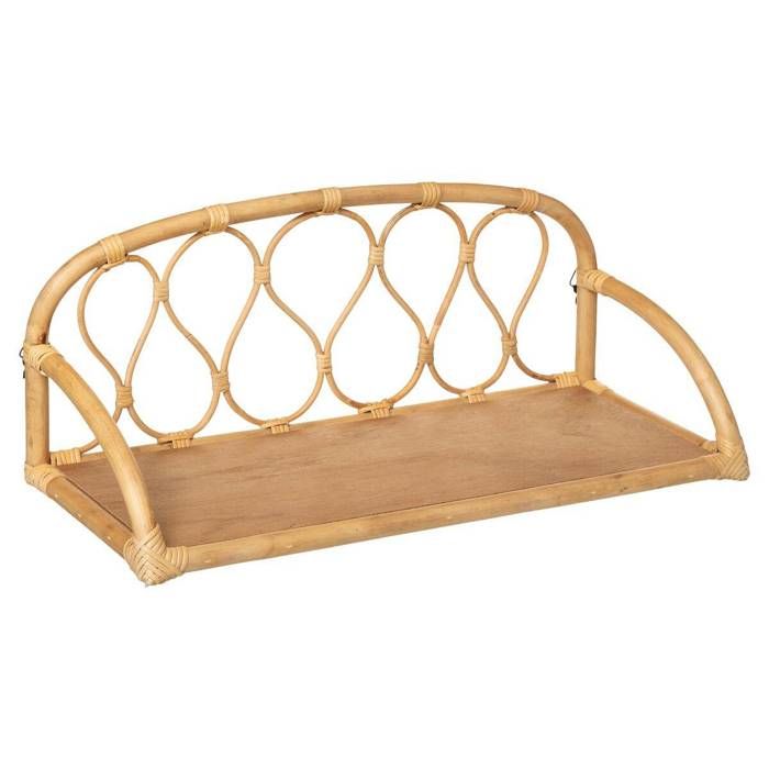 Étagère murale enfant Retro - rotin 57x24 cm - Beige - Atmosphera createur dinterieur