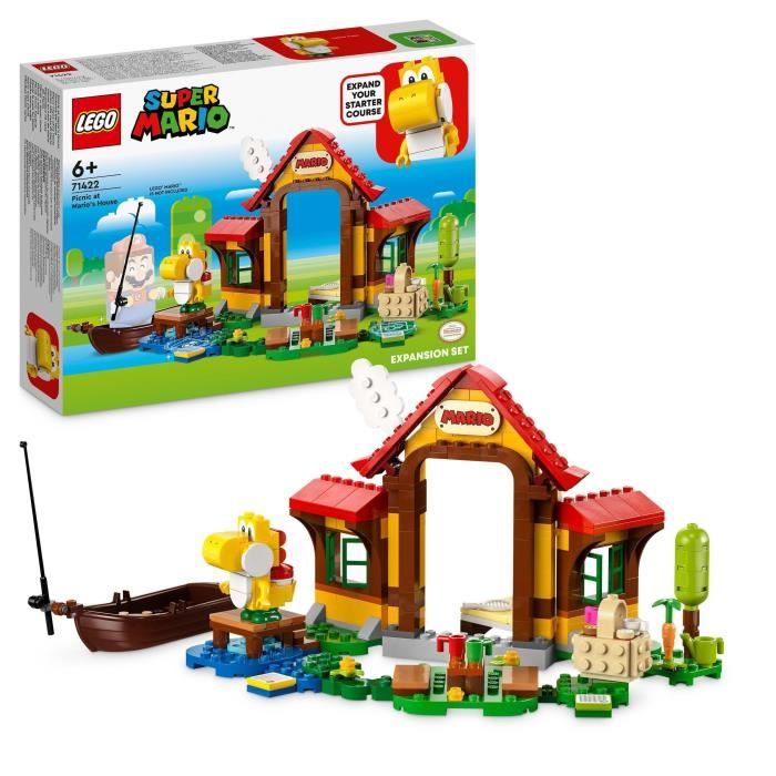 LEGO® Super Mario 71422 Ensemble d’Extension Pique-nique chez Mario, Jouet à Combiner avec Pack de D