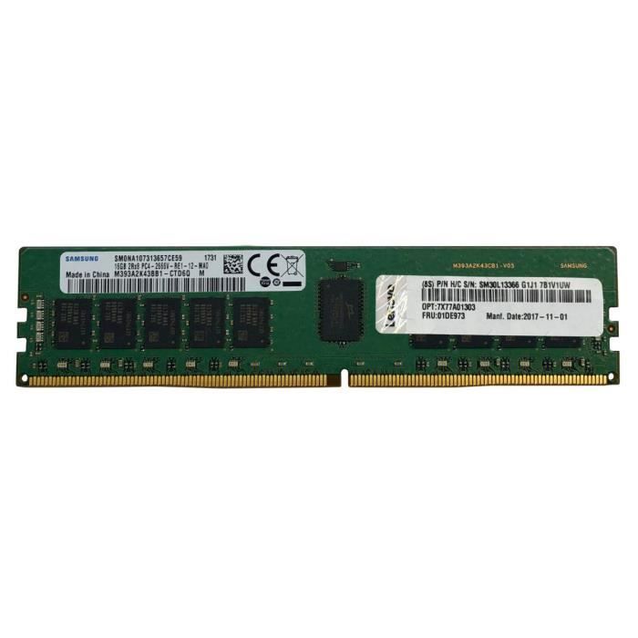 Lenovo TruDDR4 DDR4 module 8 Go DIMM 288 broches 3200 MHz / PC4 25600 1.2 V mémoire sans tampon ECC pour ThinkSystem SR250 V2 7D7Q 7D7R ST250 V2 7D8F 7D8G ST50 V2 7D8J - vue 4