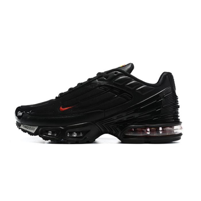 Nike Air Max TN Plus 3 chaussures de course retro pour hommes Noir Rouge Cdiscount Sport