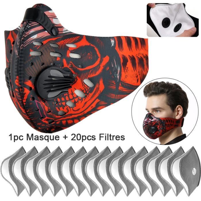 Masque Anti-poussière Unisexe MFAZ - Filtre 5 Couches, Sangle Réglable, Pour Vélo, Moto, Running, Sports Extrêmes - 5